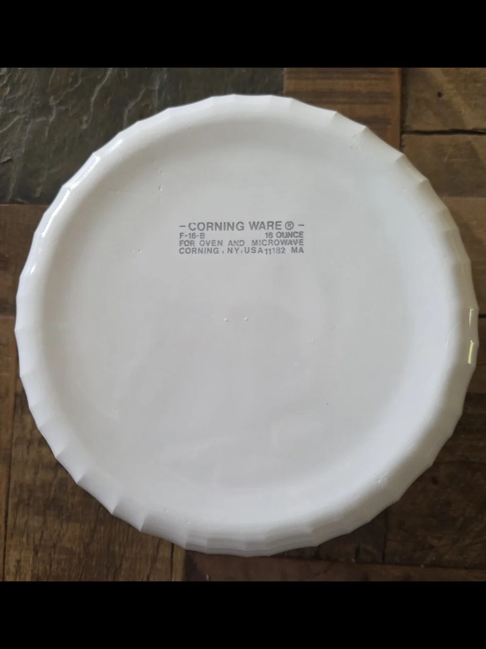 Vtg Corning Ware 5.5” French White F-16-B Individual Casserole Dish 16oz Bowl